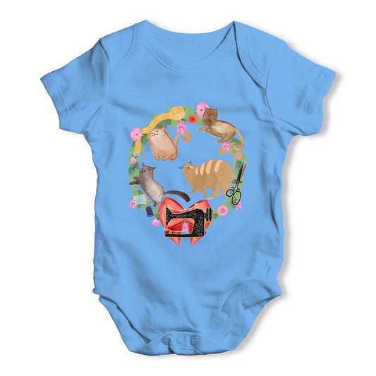 Sewing Cats Baby Grow Bodysuit