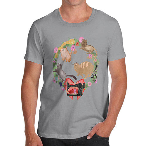 Men's Sewing Cats T-Shirt