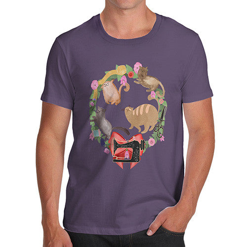 Men's Sewing Cats T-Shirt