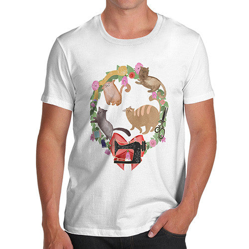 Men's Sewing Cats T-Shirt