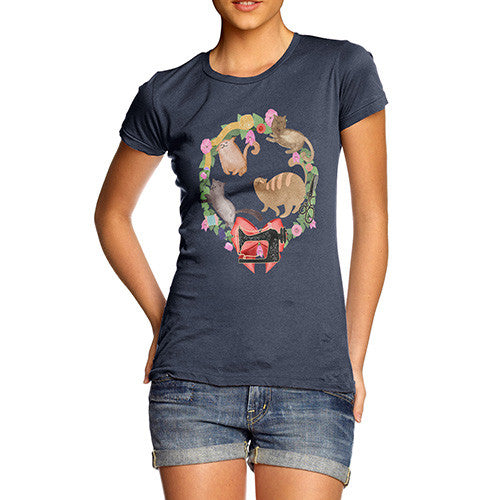 Women's Sewing Cats T-Shirt