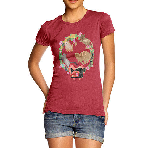 Women's Sewing Cats T-Shirt