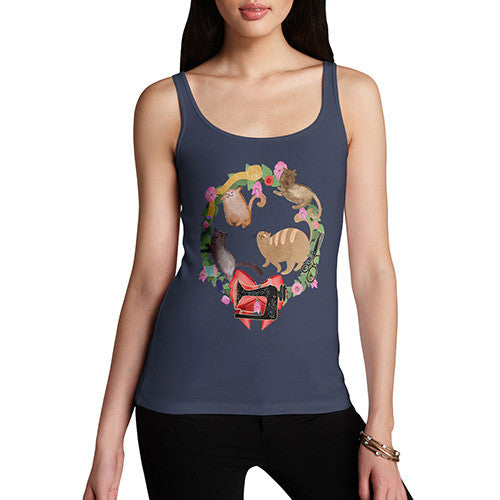 Women's Sewing Cats Tank Top