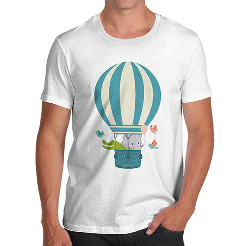 Men's Animals In Hot Air Balloon T-Shirt