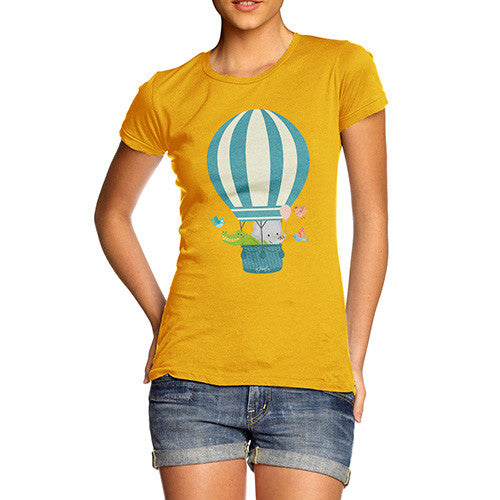 Women's Animals In Hot Air Balloon T-Shirt