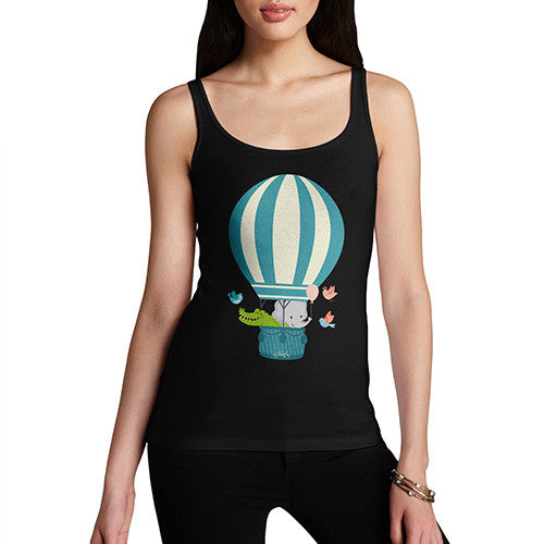 Women's Animals In Hot Air Balloon Tank Top