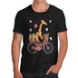 Men's Happy Giraffe Riding A Bicycle T-Shirt