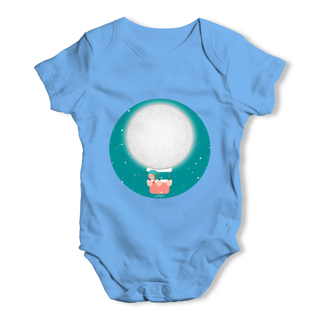 Moon Hot Air Balloon Baby Grow Bodysuit
