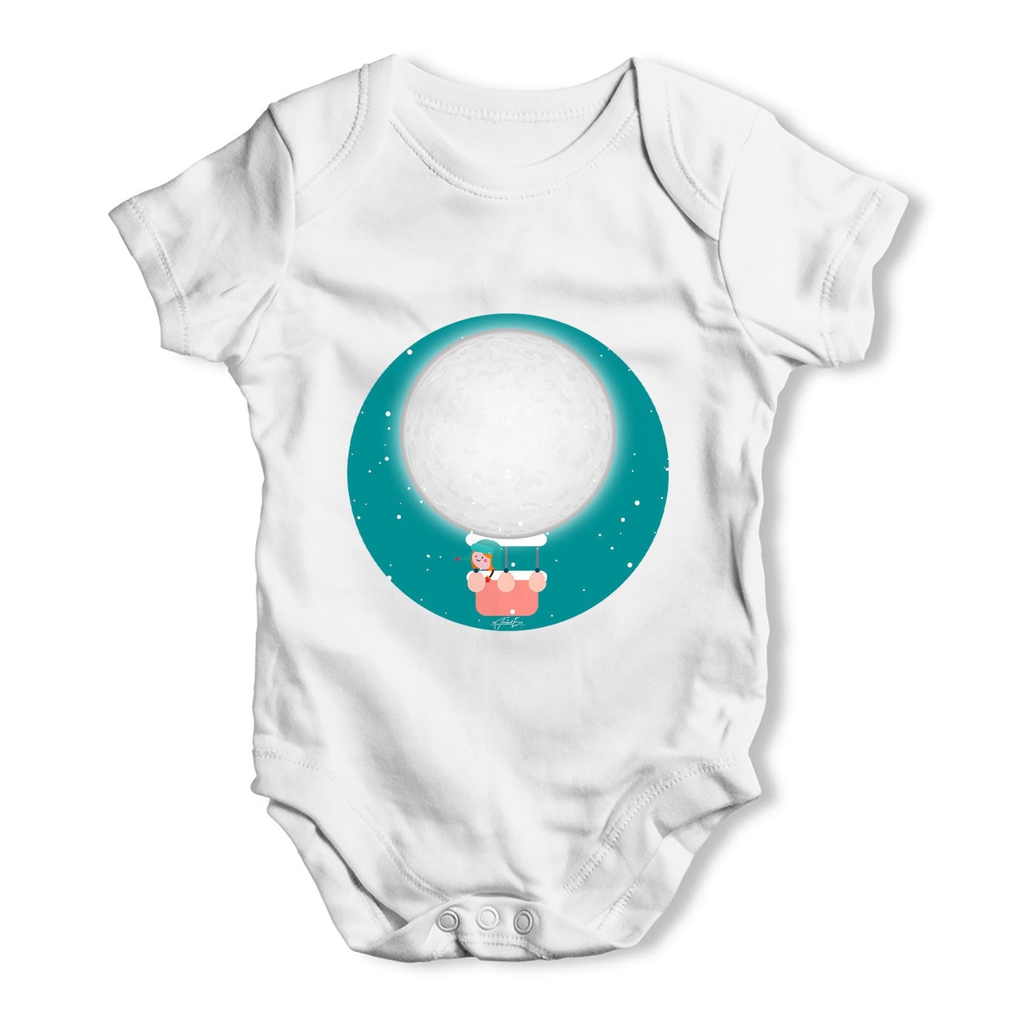 Moon Hot Air Balloon Baby Grow Bodysuit