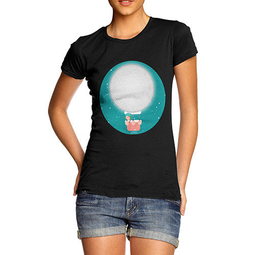 Women's Moon Hot Air Balloon T-Shirt