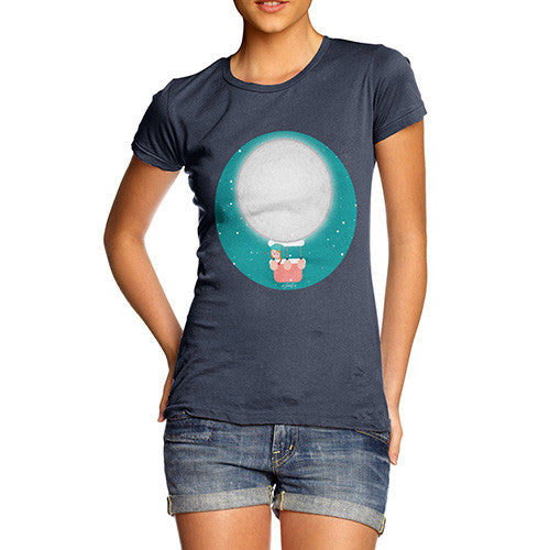 Women's Moon Hot Air Balloon T-Shirt