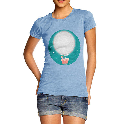 Women's Moon Hot Air Balloon T-Shirt