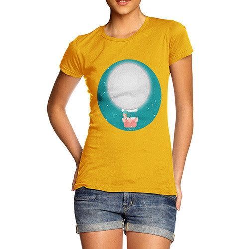 Women's Moon Hot Air Balloon T-Shirt