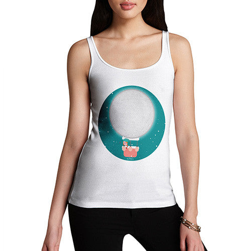 Women's Moon Hot Air Balloon Tank Top