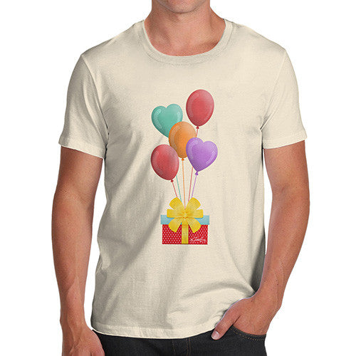 Men's Birthday Balloons Gift Box T-Shirt