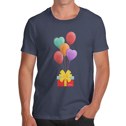 Men's Birthday Balloons Gift Box T-Shirt