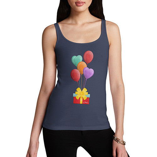 Women's Birthday Balloons Gift Box Tank Top