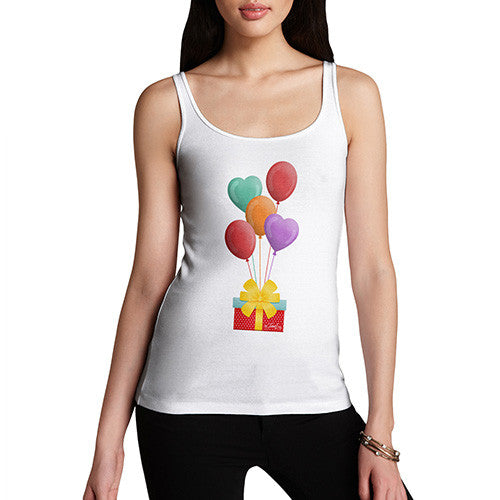 Women's Birthday Balloons Gift Box Tank Top