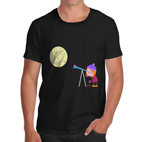 Men's Secretly Spying on the Moon T-Shirt