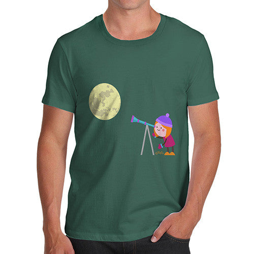 Men's Secretly Spying on the Moon T-Shirt