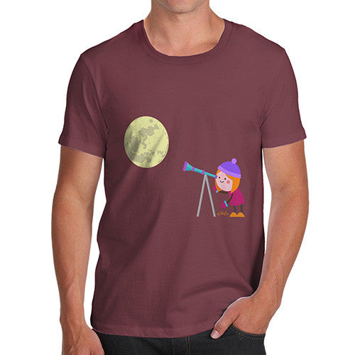 Men's Secretly Spying on the Moon T-Shirt