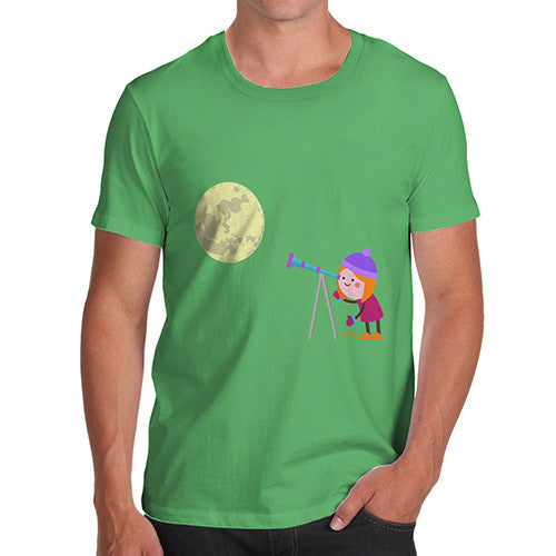 Men's Secretly Spying on the Moon T-Shirt