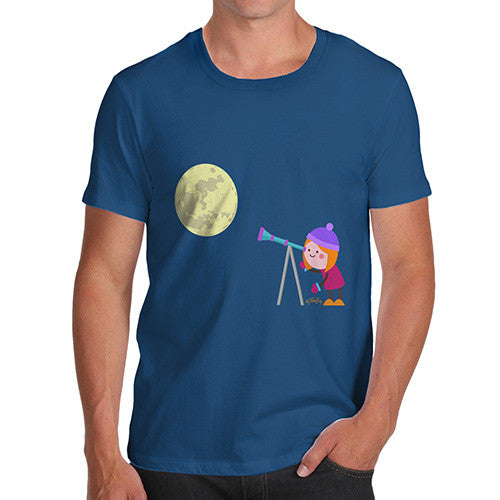 Men's Secretly Spying on the Moon T-Shirt