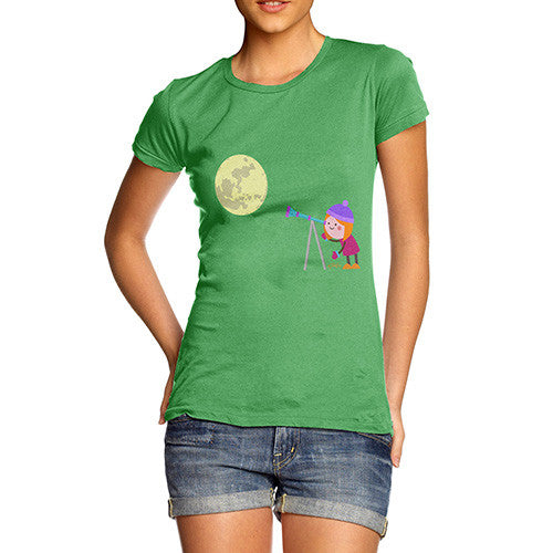 Women's Secretly Spying on the Moon T-Shirt