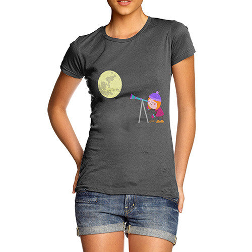 Women's Secretly Spying on the Moon T-Shirt