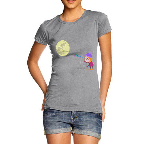 Women's Secretly Spying on the Moon T-Shirt