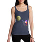 Women's Secretly Spying on the Moon Tank Top