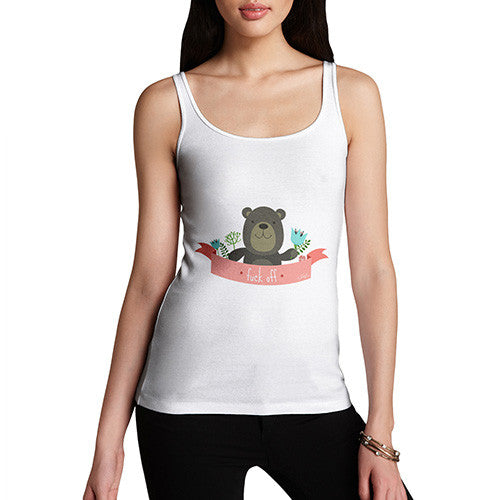 Women's F Off Teddy Bear Tank Top