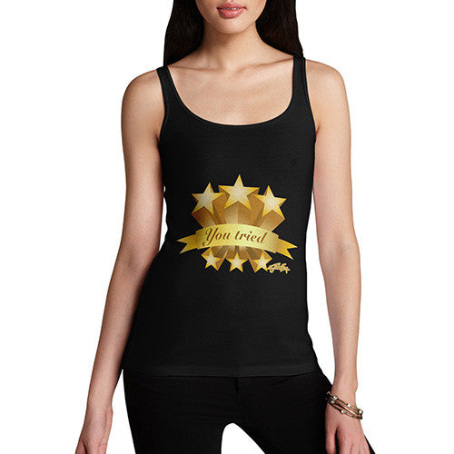 Women's Funny You Tried Gold Star Tank Top