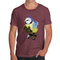 Men's Watercolour Pixel Blue Tit Bird T-Shirt