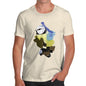 Men's Watercolour Pixel Blue Tit Bird T-Shirt