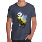 Men's Watercolour Pixel Blue Tit Bird T-Shirt