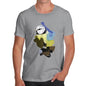 Men's Watercolour Pixel Blue Tit Bird T-Shirt