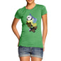 Women's Watercolour Pixel Blue Tit Bird T-Shirt