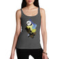 Women's Watercolour Pixel Blue Tit Bird Tank Top