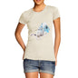 Women's Watercolour Pixel Common Blue Butterfly T-Shirt