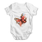 Watercolour Pixel Peacock Butterfly Baby Grow Bodysuit