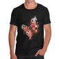 Men's Watercolour Pixel Peacock Butterfly T-Shirt