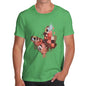 Men's Watercolour Pixel Peacock Butterfly T-Shirt