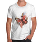 Men's Watercolour Pixel Peacock Butterfly T-Shirt