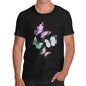 Men's Watercolour Pixel Butterflies T-Shirt