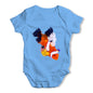 Watercolour Pixel Clownfish Baby Grow Bodysuit