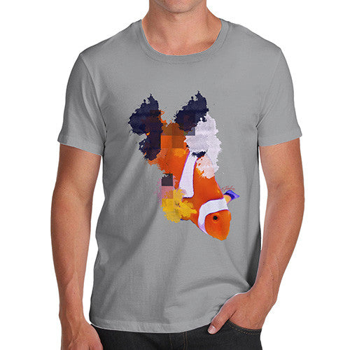 Men's Watercolour Pixel Clownfish T-Shirt