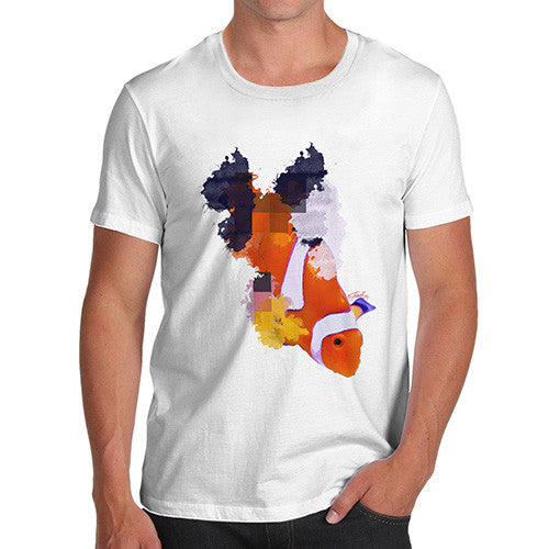Men's Watercolour Pixel Clownfish T-Shirt