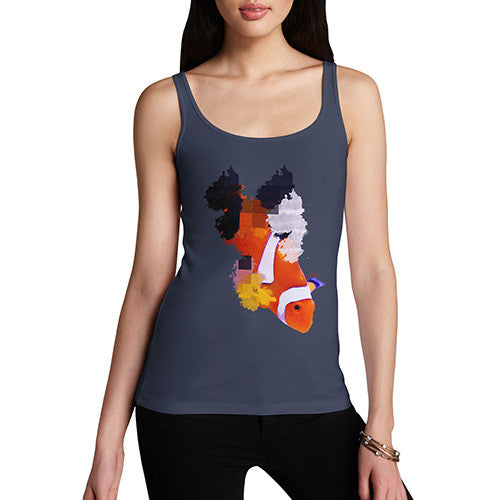 Women's Watercolour Pixel Clownfish Tank Top