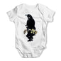 Watercolour Pixel Crow Baby Grow Bodysuit